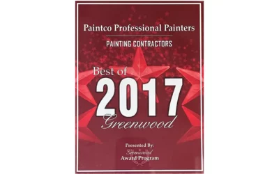 2017 Best of Greenwood Painting Contractor Recipient!