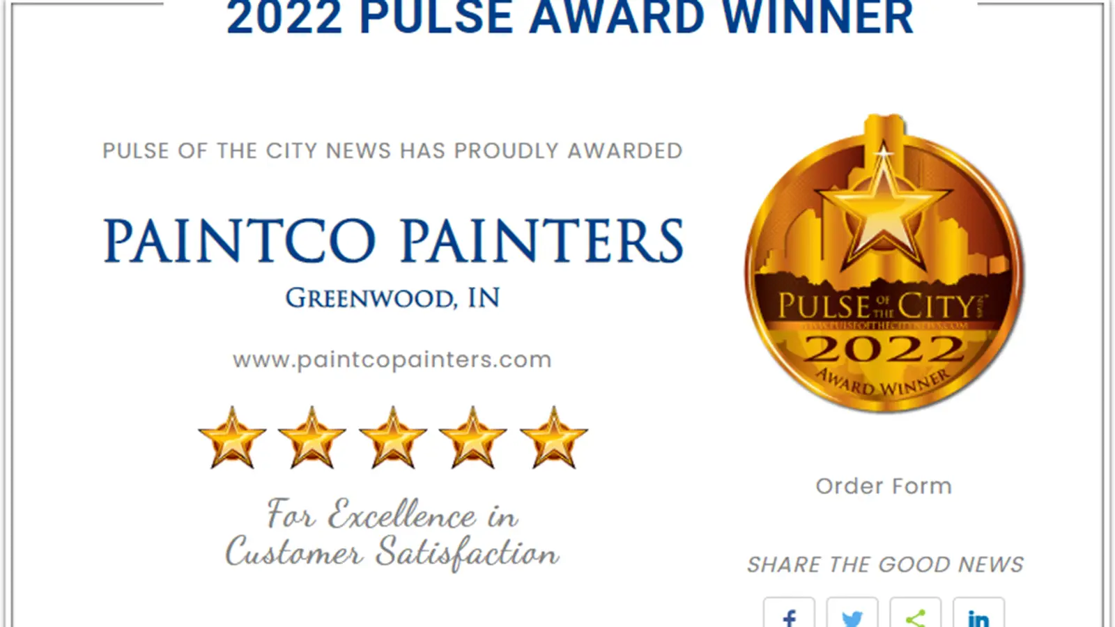 2022 Pulse of the City News Award Winner
